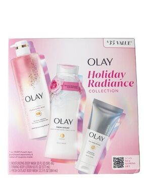 Olay Holiday Radiance Collection Body Wash and Body Lotion Set NIB